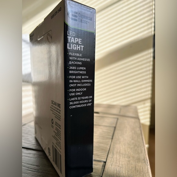 🆕 Commercial Electric 16 ft. LED AC Dimmable White Tape Light Kit - Picture 11 of 16